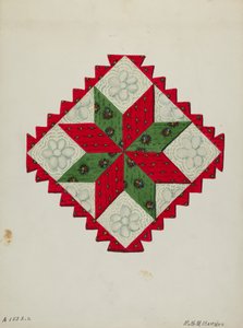 Quilt Block, c. 1936.