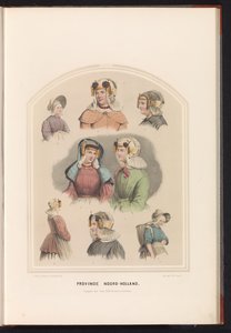 Észak-Hollandia hagyományos viselete, 1857 Észak-Hollandia tartomány. / XXIII (cím a tárgyon)