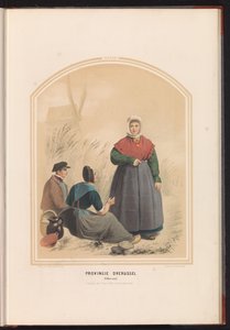 Oldenzaal hagyományos viselete Overijsselben, 1857 Overijssel tartomány. Oldenzaal / XXXIII (cím a tárgyon) alkotó: Ruurt de Vries