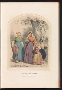 Overflakkee és Goedereede hagyományos viselete Dél-Hollandiában, 1857 Dél-Hollandia tartomány Overflakkee és Goedereede / XV (cím a tárgyon)
