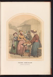A Beemster, Purmer és Wormer hagyományos viselete Észak-Hollandiában, 1857 Észak-Hollandia tartomány. de Beemster Purmer Wormer stb. / XXII (cím a tárgyon) alkotó: Ruurt de Vries