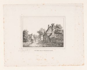 Kilátás Velsen faluban Vue-díj dans le village de Velsen (cím a tárgyon) alkotó: S.F. Sanders