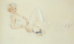 Lány sapkás (wc papíron fehérrel megnövelve) alkotó: S.M. Gerard
