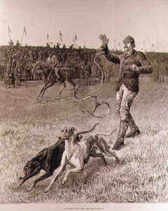 Pályafutás: Slipping the Greyhounds, a The Illustrated London Newsból