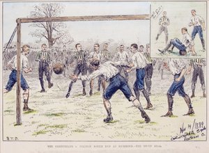 A Corinthians vs. Preston North End Richmondban – A harmadik gól a „The Illustrated Sporting and Dramatic News”-ból