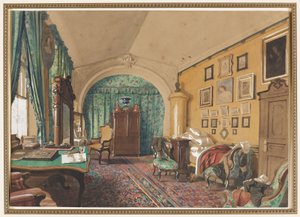 Egy férfi nappalijának belseje alkotó: S. Tolstoi