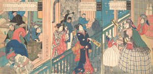 Egy yokohamai kereskedő kereskedőházának valós képe, 1861. 1. hónap.