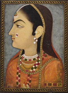 Hölgy portréja, c1800 alkotó: Sahib Ram