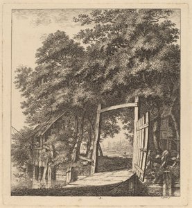 Rusztikus kapu a tó mellett, 1764.