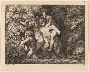 Nimfát hordozó szatír, 17691771. alkotó: Salomon Gessner