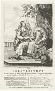 Mondat a westminsteri békéhez, 1654 A Vree-Verbondton, a Magasság között zárva: Moog: Heeren Staten der Vereenighde Nederland, ende Republikcke van Englandt. Geteeckent den 15 van Gras-maant, 1654 (cím a tárgyon) alkotó: Salomon Pietersz. Lachair