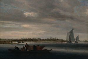 Alkmaar látképe alkotó: Salomon van Ruysdael