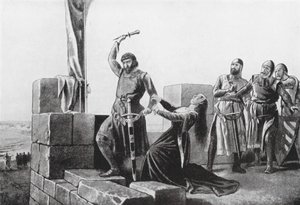 Alonso de Guzman tőrét dobja Don Juannak (litográfia) alkotó: Salvador (after) Martinez Cubells