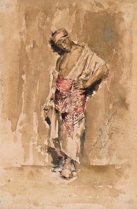 Egy álló marokkói férfi alkotó: Salvador Sanchez Barbudo
