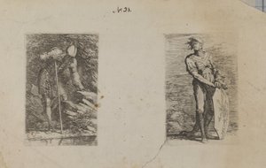 (Figurasorozat) Páncélozott ember a patakba néz alkotó: Salvator Rosa