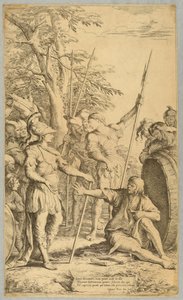 Sándor meglátogatja Diogenészt alkotó: Salvator Rosa