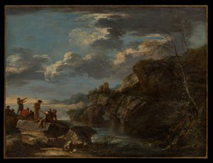 Banditák a sziklás partvidéken alkotó: Salvator Rosa