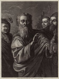 Diogenes becsületes embert keres alkotó: Salvator Rosa