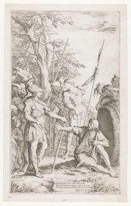 Diogenész arra kéri Sándort, hogy ne álljon a fényében alkotó: Salvator Rosa