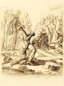 A kereszt megtalálása alkotó: Salvator Rosa