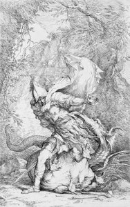 Jason és a sárkány, kb. 1663-64. alkotó: Salvator Rosa