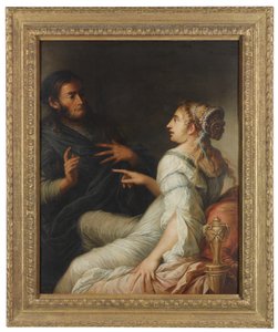Phryne és Xenokratész alkotó: Salvator Rosa