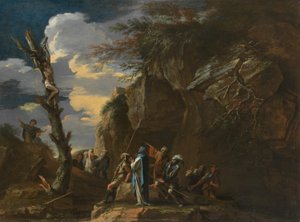 Polikratész keresztre feszítése alkotó: Salvator Rosa
