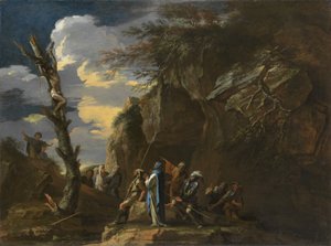 Polikratész keresztre feszítése, 1664 körül (olaj, vászon) alkotó: Salvator Rosa