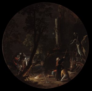 A boszorkányság jelenetei: 1645-49 körül (olaj, vászon). alkotó: Salvator Rosa