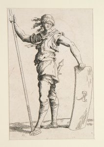 Katona lándzsával és pajzzsal alkotó: Salvator Rosa