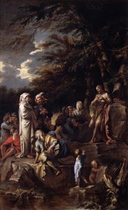 Keresztelő Szent János prédikál a pusztában, 1660 körül (olaj, vászon) alkotó: Salvator Rosa