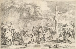 Polikratész keresztre feszítése alkotó: Salvator Rosa