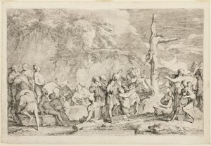 Polikratész keresztre feszítése alkotó: Salvator Rosa