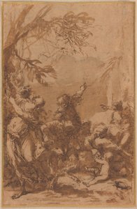 A Jupiter nevelése alkotó: Salvator Rosa