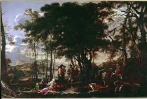 The Philosophers Wood. Salvator Rosa festménye alkotó: Salvator Rosa
