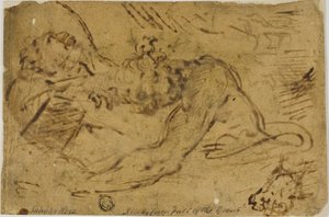 Két grappling figura alkotó: Salvator Rosa