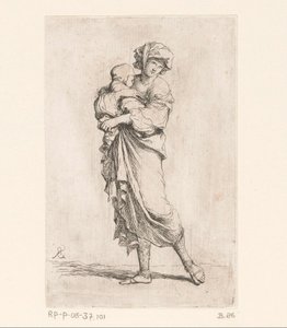 Nő egy gyerekkel Kis figurák (sorozat címe) Figura (sorozat címe) alkotó: Salvator Rosa