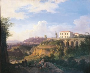 Olaszország, Nápoly, kilátás a Villa Ruffo tanyára, Capodimonte-ban