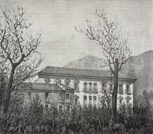 College of Avellino, Campania, Olaszország, Salvatore Puglia litográfiája, Poliorama Pittoresco, 2. n., augusztus 20. alkotó: Salvatore Puglia