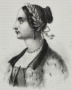 Laura Bassi Veratti (1711-1778) olasz fizikus és akadémikus portréja, Salvatore Puglia litográfiája a Poliorama Pittoresco-ból, 4. n., szeptember 4. alkotó: Salvatore Puglia