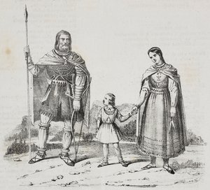 Varangok, Skandináv-félsziget népe, Salvatore Puglia litográfiája a Poliorama Pittorescoból, 42. szám, május 27.