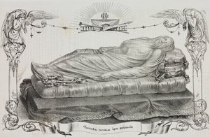 Giuseppe Sanmartino (körülbelül 1720-1793), Cappella Sansevero, Nápoly, Campania, Olaszország, Salvatore Puglia litográfiája, Giuseppe Sanmartino (körülbelül 1720-1793), n. 33, március 26.