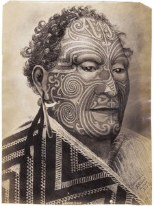 Tamati Waka Nene, 1880 körül (albumnyomat) alkotó: Sam Stuart