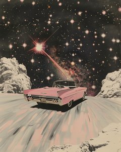 Rózsaszín kabrió Cosmic Drive alkotó: Samantha Hearn