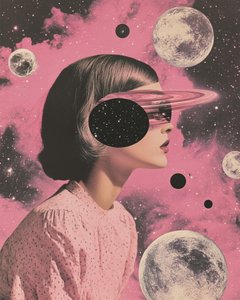 Rózsaszín Galaxis Nő