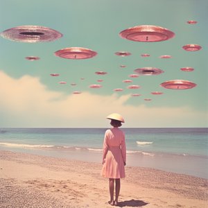 UFO-k a Pastel Beach felett alkotó: Samantha Hearn