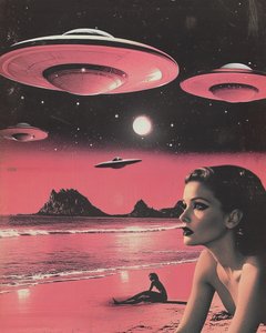 UFO-k a Pink Beach felett