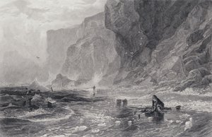 Illusztráció A kalózhoz, Sir Walter Scott (metszet) alkotó: Samuel (after) Bough