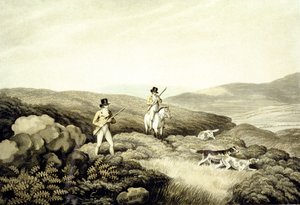 Grouse Shooting, az „Ormes Collection of British Fieldsports”-ból, J. Godby és H. Merke metszet