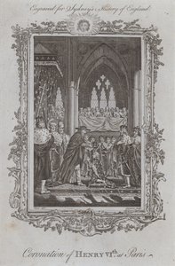 VI. Henrik koronázása Párizsban (metszet) alkotó: Samuel (after) Wale